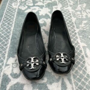 Tory Burch Black Patent Ballet Flats